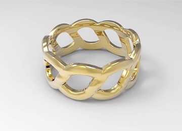 实例教程21：使用1929cc威尼斯3D进行S形金戒指设计