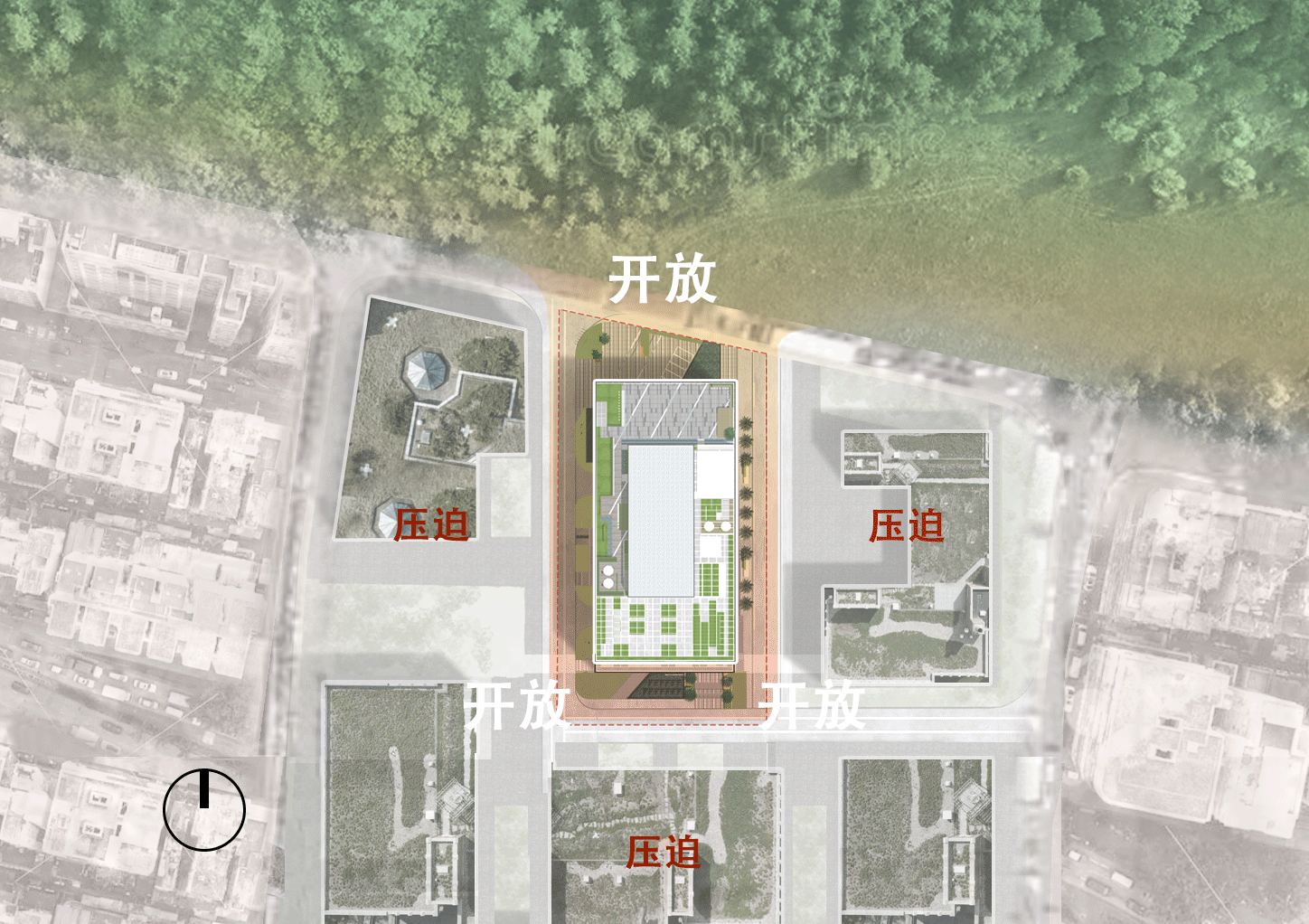 周边环境分析、场地流线